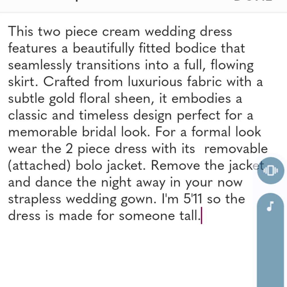 Gold and Cream Strapless Sleeveless Wedding Gown